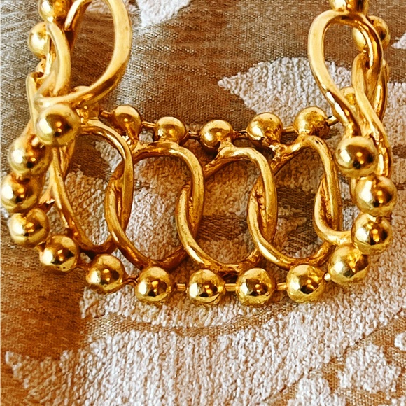 🔶NICKY BUTLER Fashion Gold Tone Wide Roman Chain Statement Cuff NEW NB - Picture 12 of 15